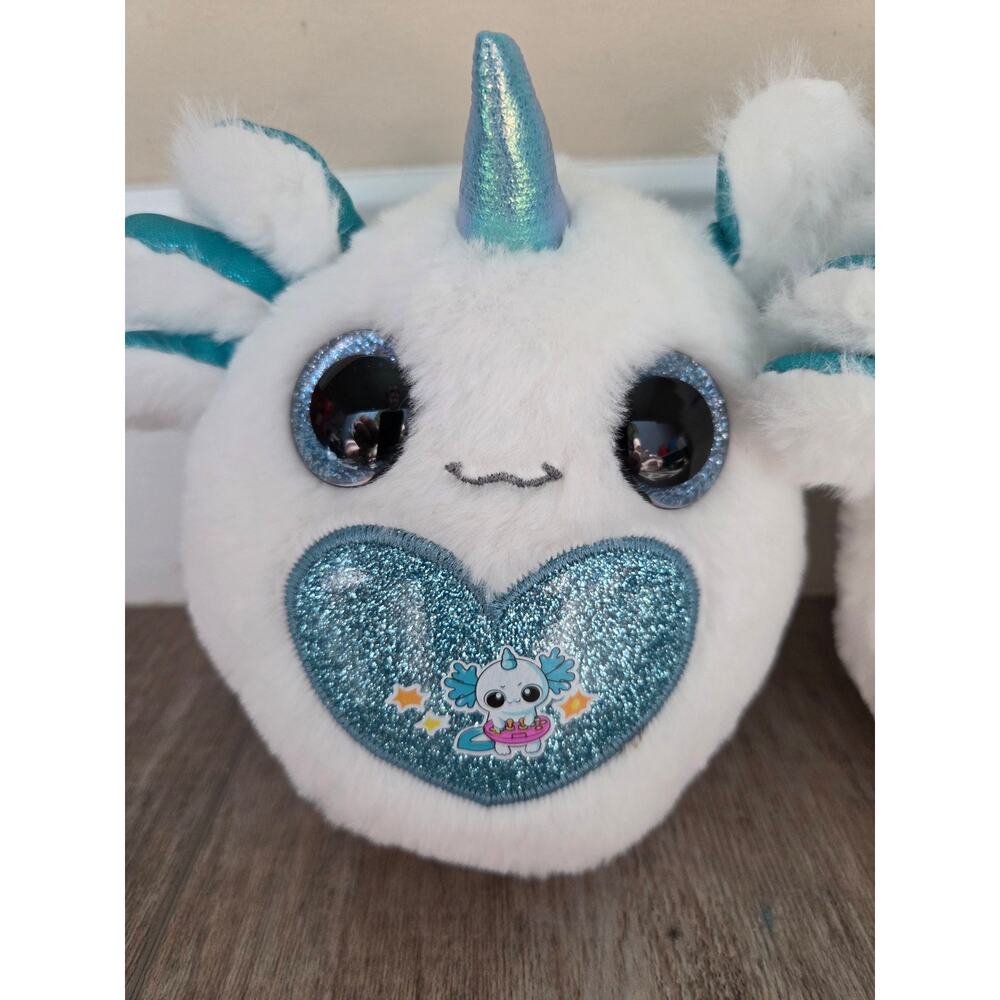 ZURU Rainbocorns White Axolotl Unicorn Plush Pair - Sparkle Heart - Picture 2 of 4